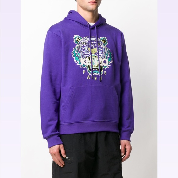 Kenzo Men’s Purple Tiger Hoodie - Picture 2 of 6